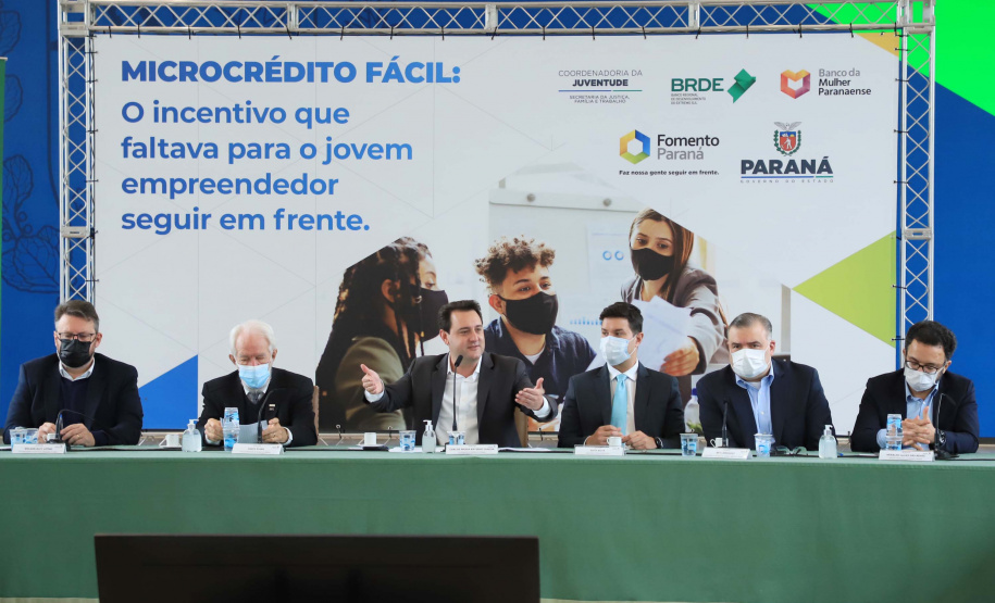 Governador Carlos Massa Ratinho Junior lança Programa de Microcrédito para Jovens Empreendedores. Palácio Iguaçu, 16/08/2021.Foto: José Fernando Ogura/AEN