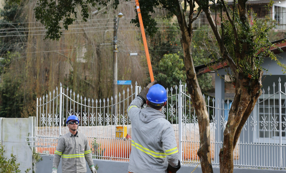 A Copel promove neste sábado (14) o mutirão anual de manutenção preventiva nas redes elétricas, com o objetivo de reduzir desligamentos de energia no período mais chuvoso do ano. Esta é  a terceira edição do chamado ?Dia D?Foto: Geraldo Bubniak/AEN