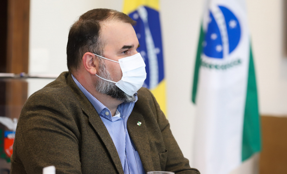 Aerp O governador Carlos Massa Ratinho Junior recebe  nesta segunda-feira (16),  o presidente da Copel, Daniel Slaviero e  Caique Agustini  presidente da AERP  para renovaçao de convenio.16/08/2021 - Foto: Geraldo Bubniak/AEN