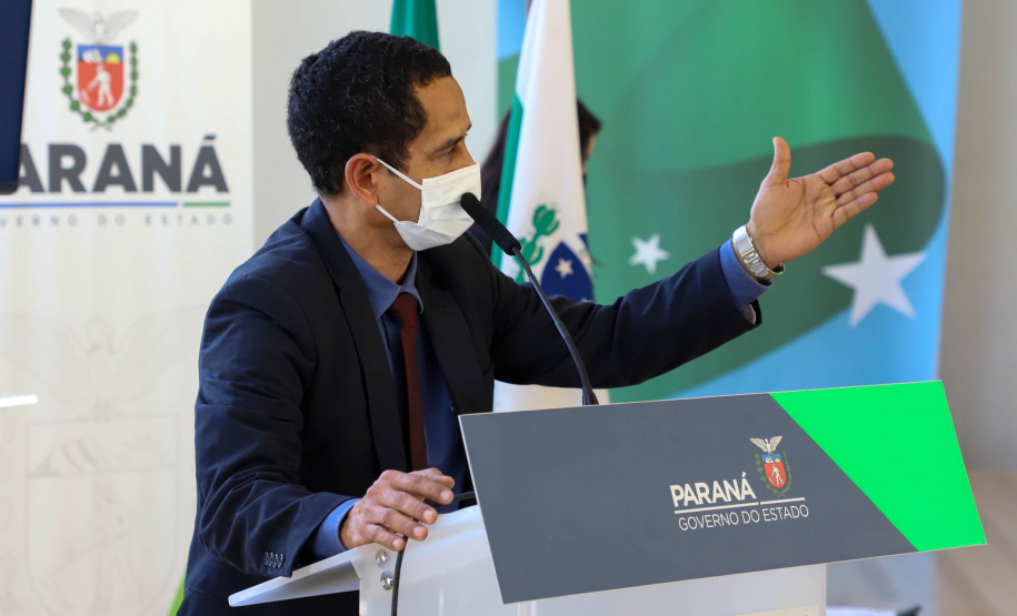 Segurança O governador Carlos Massa Ratinho Junior anuncia nesta terça-feira (17) o pagamento das promoções e progressões dos profissionais vinculados à Secretaria de Estado da Segurança Pública.Foto: Ari Dias/ AEN.