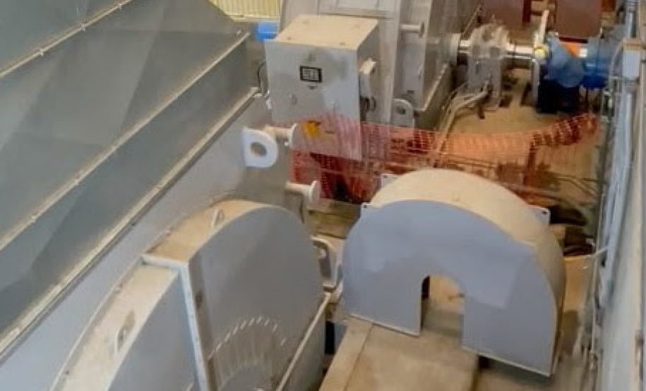 A terceira unidade geradora de energia na casa de força principal da Pequena Central Hidrelétrica Bela Vista começou a operar comercialmente esta semana. A usina está instalada no rio Chopim, entre os municípios de Verê e São João, no sudoeste do Paraná.  -  Curitiba, 17/08/2021  -  Foto: Copel