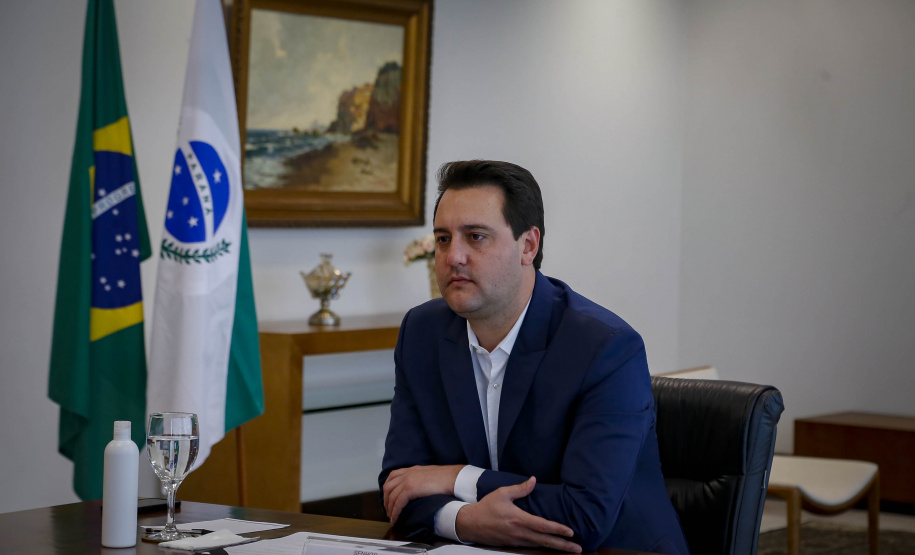 19.08.2021 - Videoconferência Governador Carlos Massa Ratinho Junior com CNH Industrial.
Foto Gilson Abreu/AEN