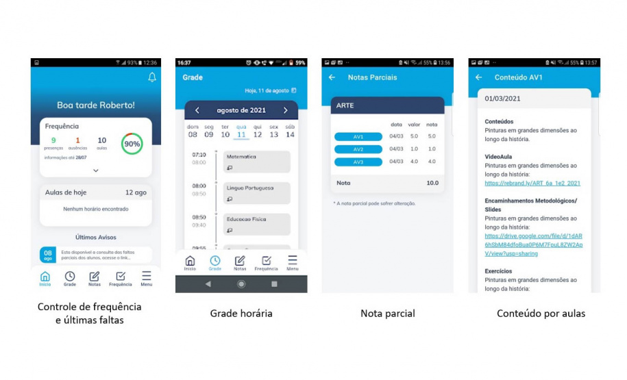Já está disponível na Google Play (para sistema Android) e na Apple Store (iOS) a nova versão do aplicativo Escola Paraná para alunos e pais ou responsáveis. Lançado em 2017, o aplicativo é gratuito e permite o acompanhamento do dia a dia da escola. É possível consultar, por exemplo, a grade com horários de aulas, professores do dia, notas parciais e consolidadas, tela de avisos e agenda com  -  Curitiba, 19/08/2021  -  Foto: SEED
