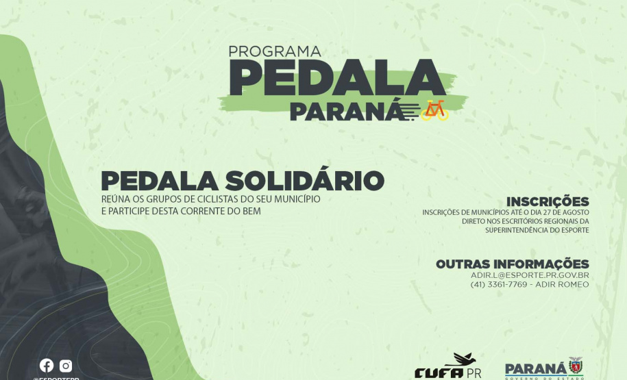 Inscrições estão abertas para o Pedala Paraná Solidário