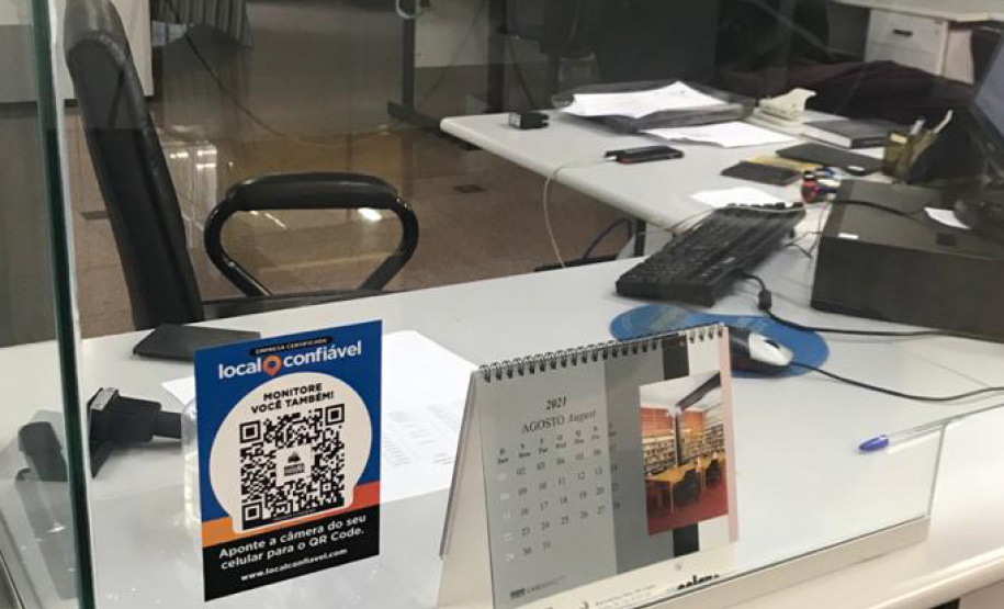 As Agências da Receita Estadual que retomaram os atendimentos presenciais mediante agendamento prévio receberam nesta semana a certificação sanitária da Local Confiável ? uma startup curitibana de monitoramento de normas para empresas.  -  Curitiba, 19/08/2021  -  Foto: SEFA