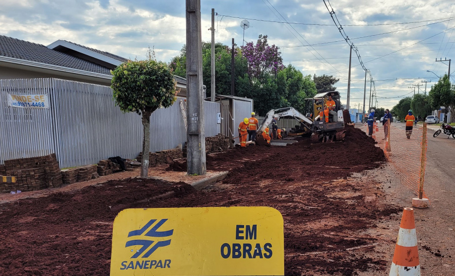 Sanepar implanta serviço de esgoto em Santa Tereza do Oeste.Foto: Sanepar