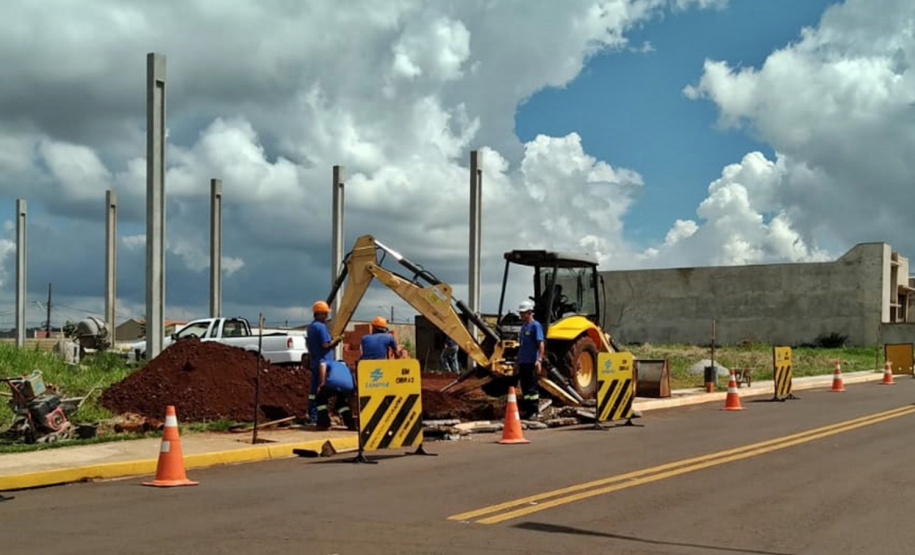 Sanepar implanta rede de esgoto no Jardim Interlagos, em Apucarana. Foto: Sanepar