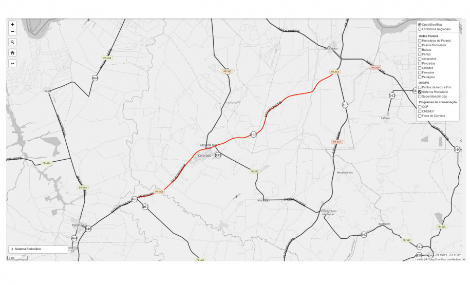 Edital PR-463 lote 02 - Curitiba, 20/08/2021 - Foto/Arte: DER