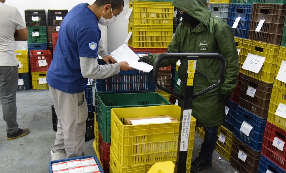 Estado distribui 445.388 vacinas contra a Covid-19 e 49.750 medicamentos para intubação; veja divisão. Foto: Américo Antonio/SESA