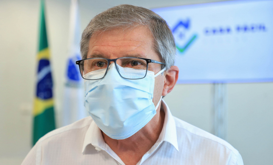 Governador Carlos Massa Ratinho Junior lança subsídio para entrada da casa própria para 2.371 famílias pelo Programa Casa Fácil. Na foto, o presidente da Cohapar, Jorge Lange -  Palácio Iguaçu, Curitiba, 23/agosto/2021. - Foto: José Fernando Ogura/AEN