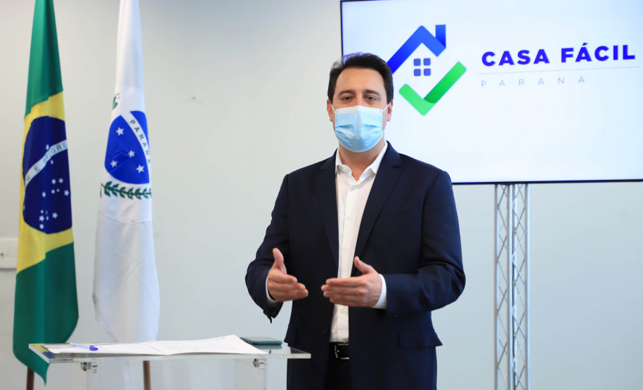 Governador Carlos Massa Ratinho Junior lança subsídio para entrada da casa própria para 2.371 famílias pelo Programa Casa Fácil. Palácio Iguaçu, Curitiba, 23/agosto/2021. - Foto: José Fernando Ogura/AEN