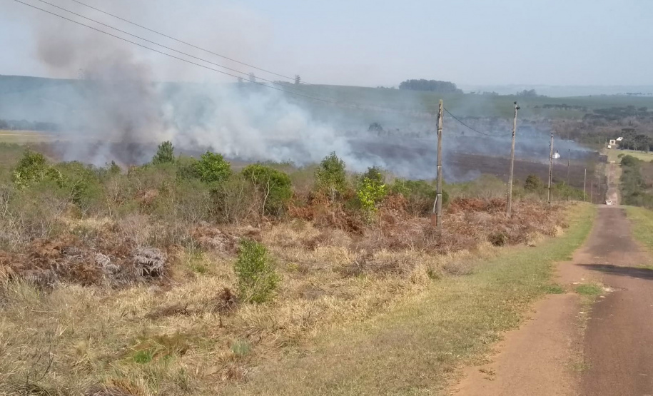IAT informa que fumaça na BR-376 decorre de queima controlada no Parque Vila Velha. Foto:SEDEST