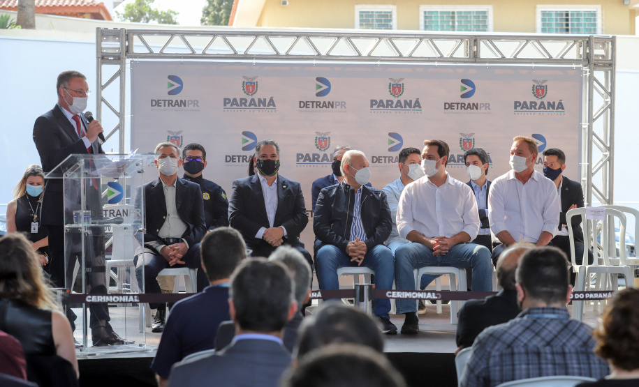 Detran Colombo O governador Carlos Massa Ratinho Junior inaugura nesta quinta-feira (25), Posto avançado do Detran em Colombo. Na foto, o diretor do Detran/PR, Wagner Mesquita.14/05/2021 - Foto: Geraldo Bubniak/AEN