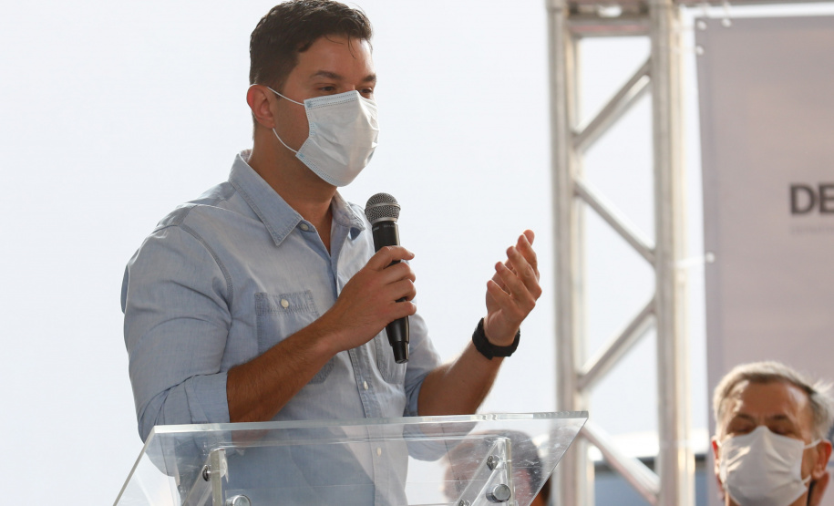 Detran Colombo O governador Carlos Massa Ratinho Junior inaugura nesta quinta-feira (25), Posto avançado do Detran em Colombo. Na foto, o Chefe da Casa Civil, Guto Silva. 14/05/2021 - Foto: Geraldo Bubniak/AEN