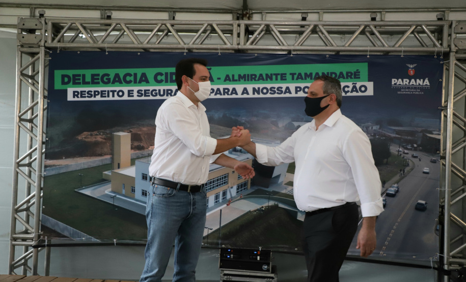 Governador Carlos Massa Ratinho Junior inaugura a nova sede da delegacia de Almirante Tamandaré.Foto: Ari Dias/ AEN