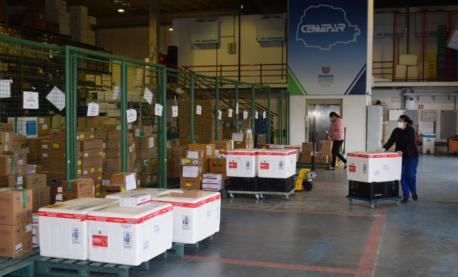 Mais de meio milhão de vacinas contra a Covid-19 serão distribuídas nesta sexta-feira. Foto: Américo Antonio/SESA