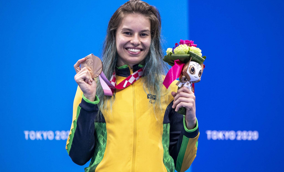 Os atletas do Paraná bateram o recorde de medalhas nos Jogos Paralímpicos de Tóquio 2020. Foram cinco conquistas até agora, uma de prata e quatro de bronze, suplantando o resultado da Rio 2016. Todos são bolsistas do programa Geração Olímpica, do Governo do Estado, cujo patrocínio é da Copel. Foto:Ale Cabral/CPB