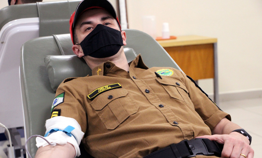 Doação de sangue BPRv Curitiba, 30 de agosto de 2021. Doação de sangue BPRv. - Foto: Soldado Adilson Voinaski Afonso
