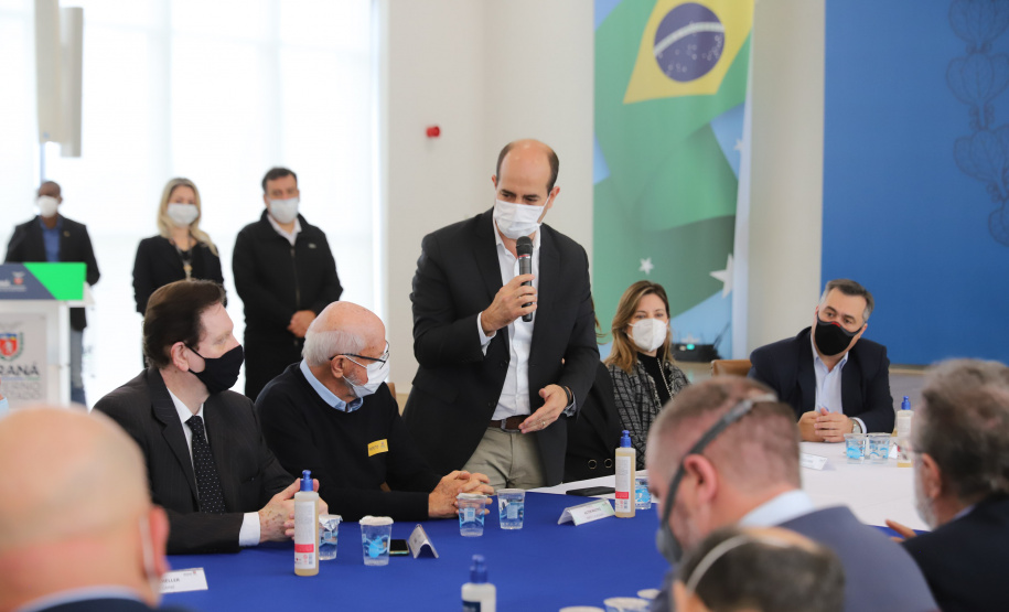 Hosp Filantropicos O governador Carlos Massa Ratinho Junior assina  nesta terça-feira (31)  novos contratos com Hospitais Filantrópicos, Santa Casa de Cambé,  Hospital Sao Rafael de Rolândia e Hospital  Cristo Rei de Ibiporã.  Na foto, o Deputado Estadual Evandro Araujo. 31/08/2021 - Foto: Geraldo Bubniak/AEN