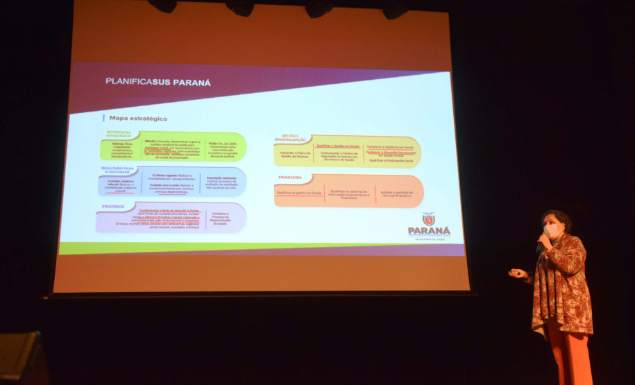 Secretaria de Estado da Saúde formalizou nesta terça-feira (31) a expansão do Programa PlanificaSUS Paraná. A assinatura do Termo de Cooperação Técnica do Programa com o Conselho Municipal de Saúde do Estado (Cosems) foi feita durante o evento “Saúde em frente” e teve a participação de diretores da Sesa e das 22 Regionais de Saúde, equipes técnicas, além de gestores e representantes municipais. Foto:Américo Antonio/SESA