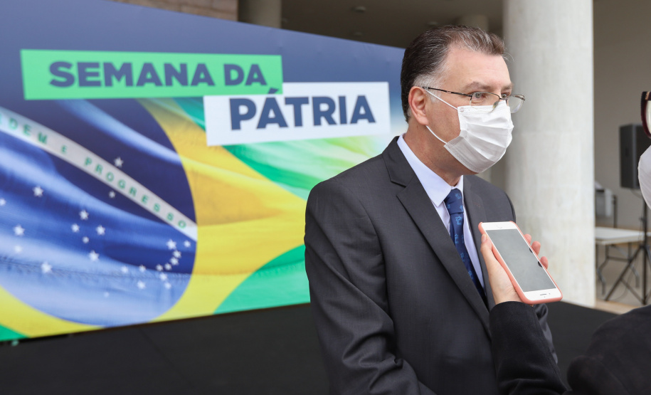 Semana Patria Celebrações da Semana da Pátria, em comemoração aos 199 anos da Independência do Brasil, começaram nesta quarta-feira (1) no Paraná com um evento realizado no Palácio Iguaçu, em Curitiba. 01/09/2021 - Foto: Geraldo Bubniak/AEN