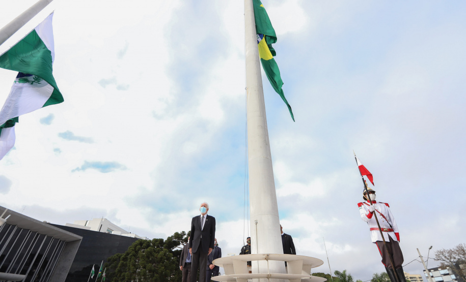 Semana Patria Celebrações da Semana da Pátria, em comemoração aos 199 anos da Independência do Brasil, começaram nesta quarta-feira (1) no Paraná com um evento realizado no Palácio Iguaçu, em Curitiba. 01/09/2021 - Foto: Geraldo Bubniak/AEN