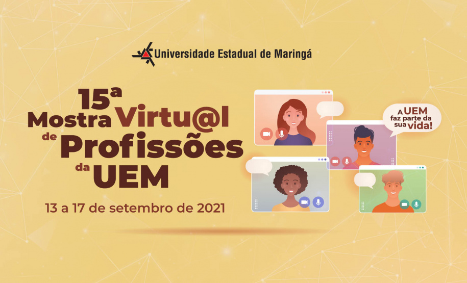 UEM prepara a 15ª Mostra de Profissões, em setembro, no formato virtual - Maringá, 01/09/2021 - Foto/Arte: UEM
