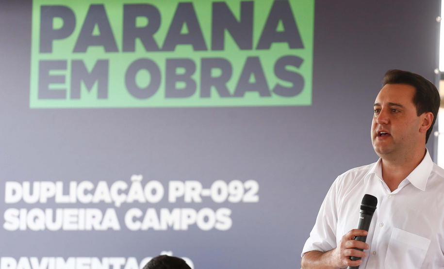 Governador Carlos Massa Ratinho Junior autoriza construção de terceiras faixas na PR-092, entre Jaguariaíva e Santo Antônio da Platina. Foto: Jonathan Campos/AEN