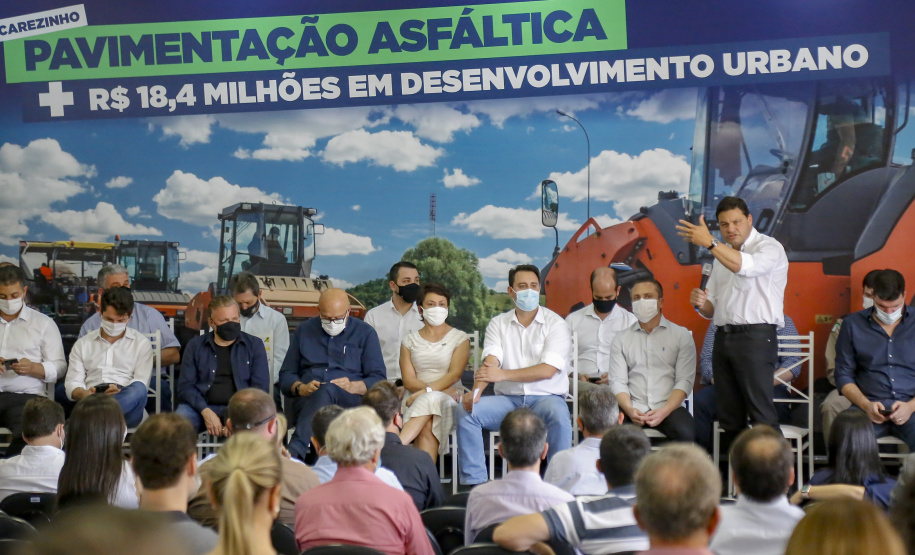 02.09.2021Governador Carlos Massa Ratinho Junior autoriza licitação do distrito industrial e anuncia investimentos em Jacarezinho. 
Foto Gilson Abreu/AEN