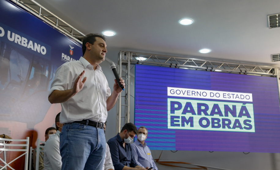 02.09.2021Governador Carlos Massa Ratinho Junior autoriza licitação do distrito industrial e anuncia investimentos em Jacarezinho. 
Foto Gilson Abreu/AEN