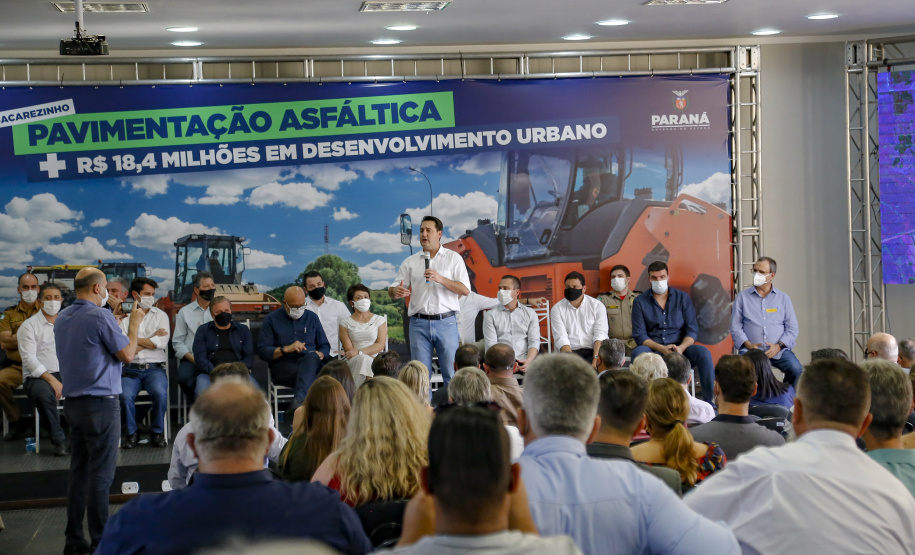 02.09.2021Governador Carlos Massa Ratinho Junior autoriza licitação do distrito industrial e anuncia investimentos em Jacarezinho. 
Foto Gilson Abreu/AEN