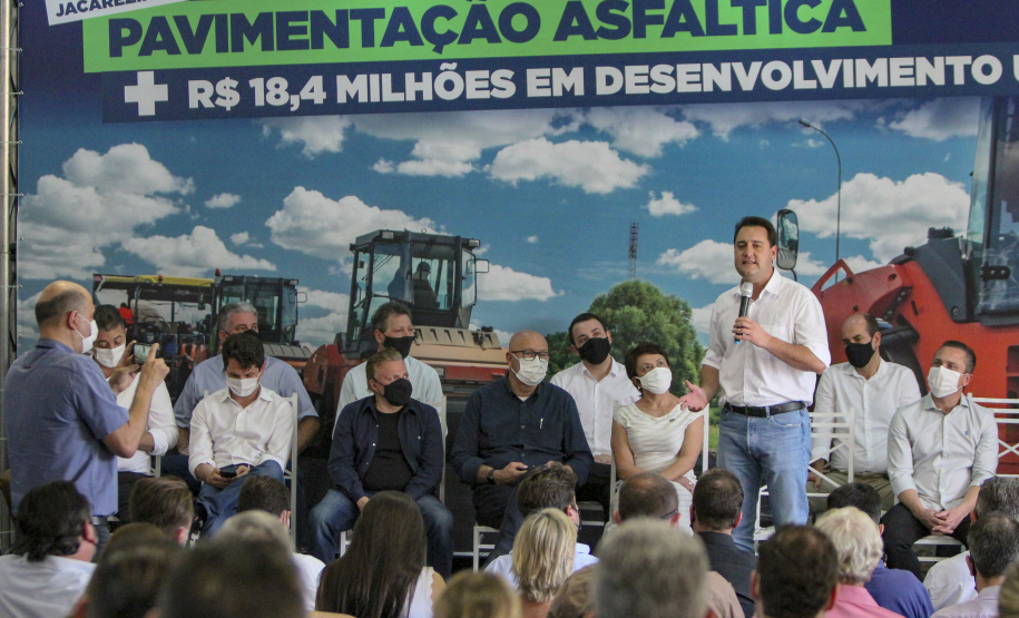 02.09.2021Governador Carlos Massa Ratinho Junior autoriza licitação do distrito industrial e anuncia investimentos em Jacarezinho. 
Foto Gilson Abreu/AEN