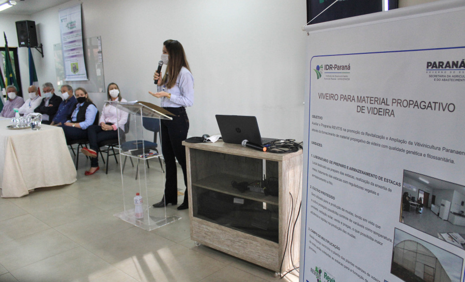 Nesta quinta-feira (02) foram inauguradas as instalações de um viveiro para material propagativo de videira na unidade do Instituto de Desenvolvimento Rural do Paraná (IDR-Paraná) em Santa Tereza do Oeste, no Oeste do Estado. A iniciativa faz parte do Programa de Revitalização da Vitinicultura Paranaense (Revitis). - Santa Terza do Oeste, 02/09/2021  -  Foto: Gisele barão/IDR-Paraná