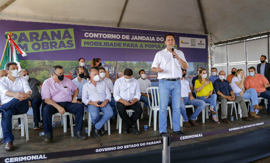 Governador Carlos Massa Ratinho Junior lança pedra fundamental para implantação do contorno de Jandaia do Sul  -  Jandaia do Sul, 03/09/2021  -  Foto Gilson Abreu/AEN