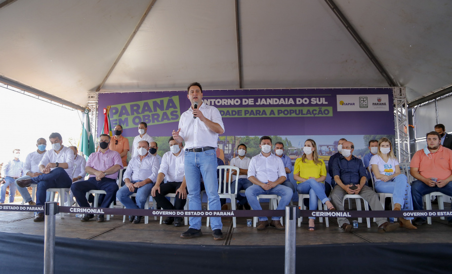 Governador Carlos Massa Ratinho Junior lança pedra fundamental para implantação do contorno de Jandaia do Sul  -  Jandaia do Sul, 03/09/2021  -  Foto Gilson Abreu/AEN