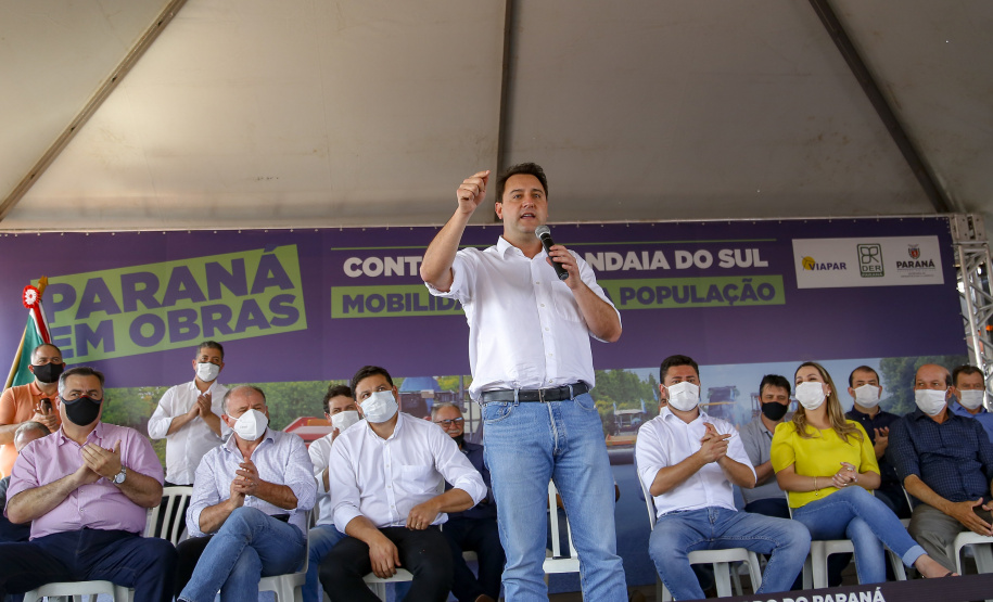 Governador Carlos Massa Ratinho Junior lança pedra fundamental para implantação do contorno de Jandaia do Sul  -  Jandaia do Sul, 03/09/2021  -  Foto Gilson Abreu/AEN