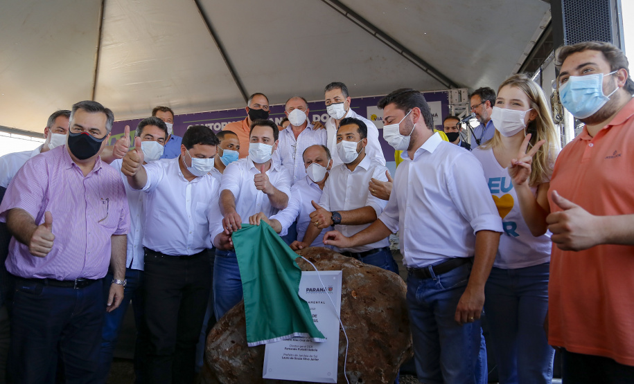 Governador Carlos Massa Ratinho Junior lança pedra fundamental para implantação do contorno de Jandaia do Sul  -  Jandaia do Sul, 03/09/2021  -  Foto Gilson Abreu/AEN