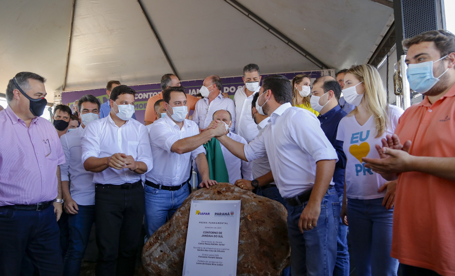 Governador Carlos Massa Ratinho Junior lança pedra fundamental para implantação do contorno de Jandaia do Sul  -  Jandaia do Sul, 03/09/2021  -  Foto Gilson Abreu/AEN