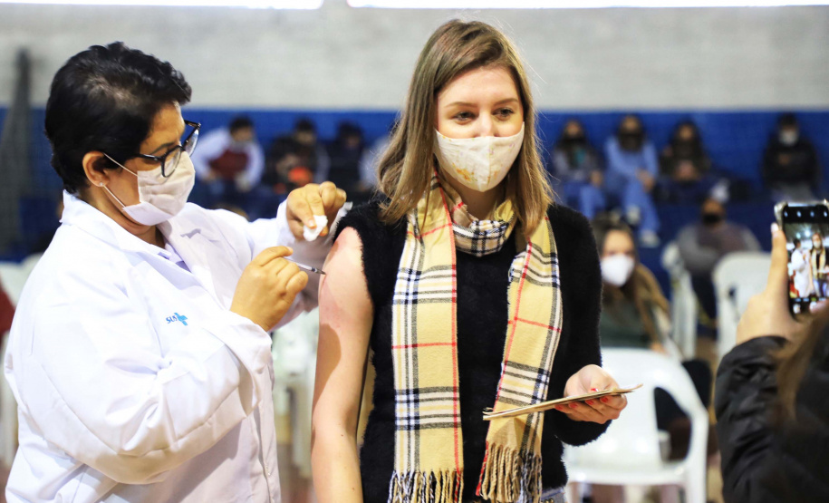 Paraná passa a marca de 11 milhões de vacinas contra a Covid-19 aplicadas . Foto: José Fernando Ogura/AEN