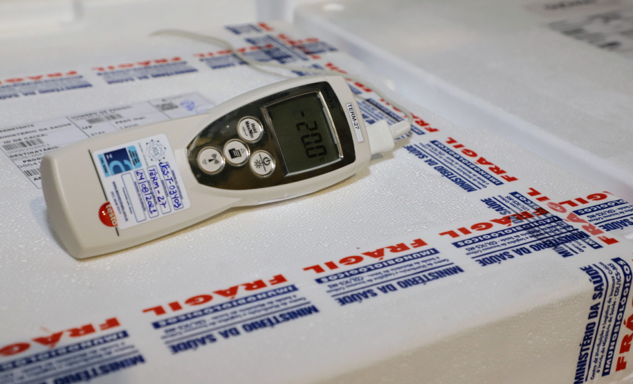 A Secretaria de Estado da Saúde recebeu nesta segunda-feira (6) mais 115.782 doses de vacinas contra a Covid-19. As doses da Pfizer/BioNTech desembarcaram no Aeroporto Internacional Afonso Pena, em São José dos Pinhais, às 15h30, no voo LA4791 e são referente à 53% da segunda dose (D2) da 28ª pauta.  -  Curitiba, 06/09/2021  -  Foto: Ari Dias/AEN