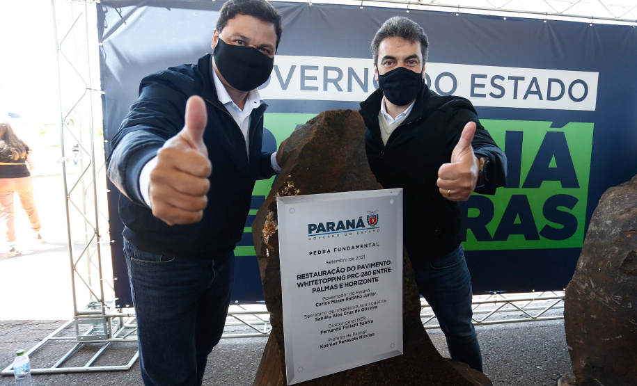 O governador Carlos Massa Ratinho Junior visitou Coronel Domingos Soares, na região Sudoeste, nesta quinta-feira (9), para a entrega da pavimentação de 27,1 quilômetros na PR-912, que separa a cidade de Palmas. Foto: Jonathan Campos/AEN