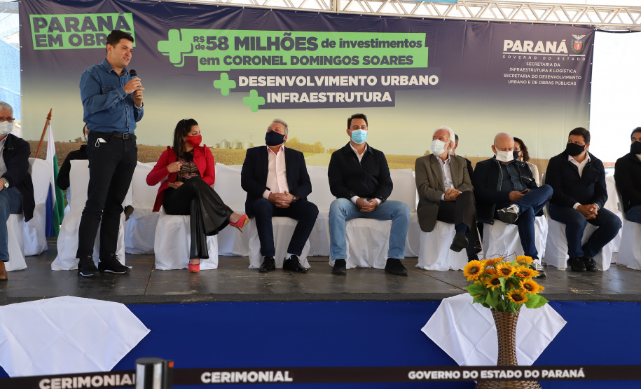 Governador entrega rodovia pavimentada que muda a realidade de Coronel Domingos Soares. Foto: Ari Dias/AEN