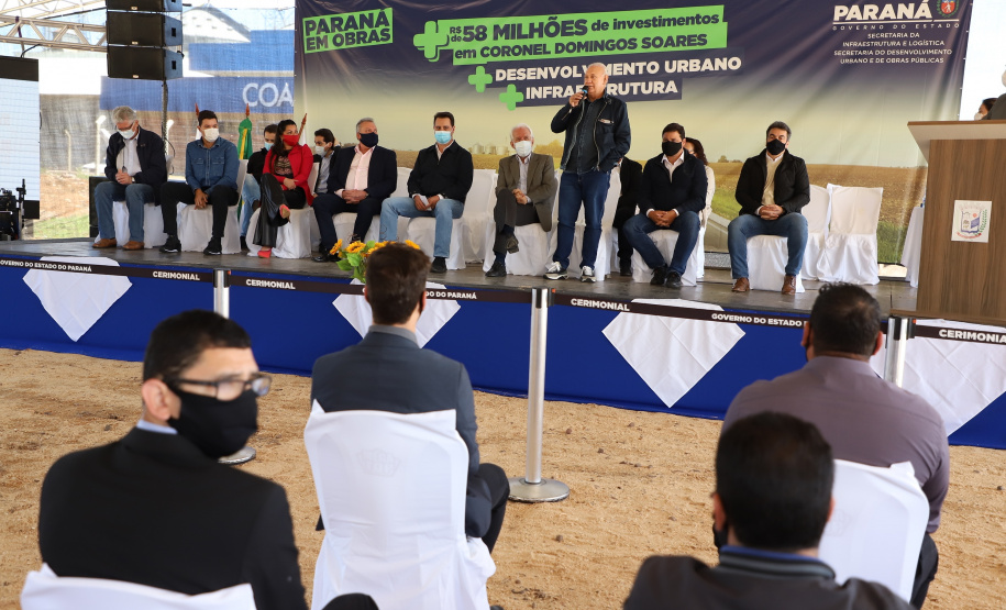 Governador entrega rodovia pavimentada que muda a realidade de Coronel Domingos Soares. Foto: Ari Dias/AEN