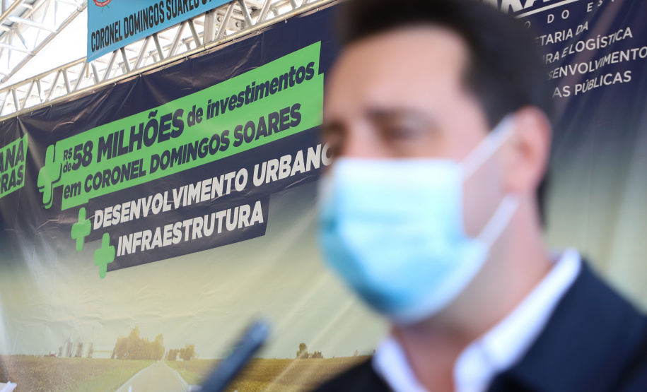 Governador entrega rodovia pavimentada que muda a realidade de Coronel Domingos Soares. Foto: Ari Dias/AEN