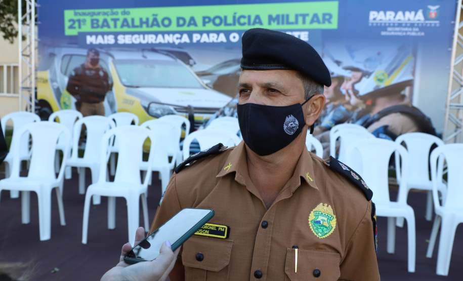 Governador Carlos Massa Ratinho Junior inaugura sede do 21º Batalhão da Polícia Militar de Francisco Beltrão. Foto: Ari Dias/AEN