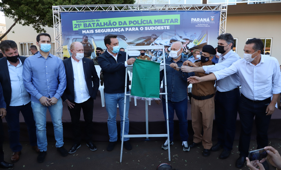 Governador Carlos Massa Ratinho Junior inaugura sede do 21º Batalhão da Polícia Militar de Francisco Beltrão. Foto: Ari Dias/AEN