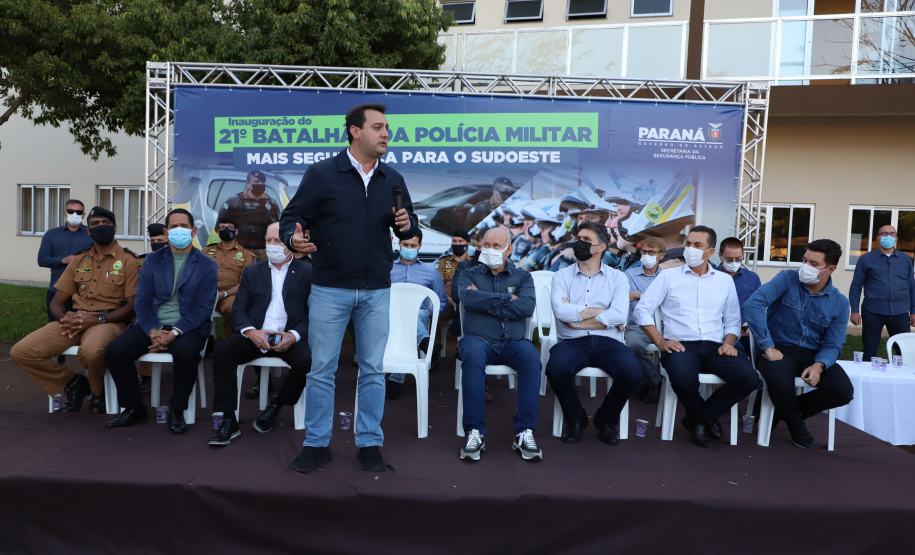 Governador Carlos Massa Ratinho Junior inaugura sede do 21º Batalhão da Polícia Militar de Francisco Beltrão. Foto: Ari Dias/AEN