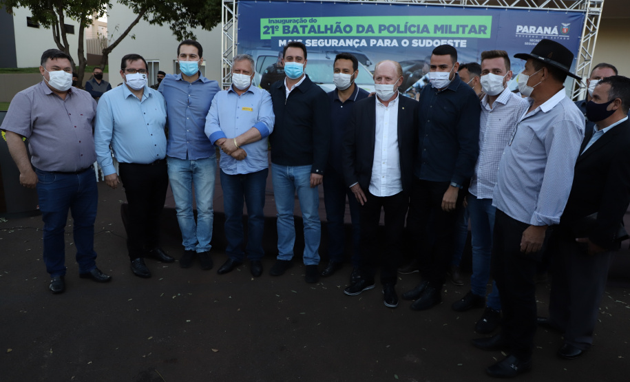 Governador Carlos Massa Ratinho Junior inaugura sede do 21º Batalhão da Polícia Militar de Francisco Beltrão. Foto: Ari Dias/AEN