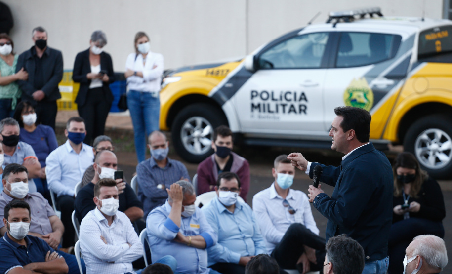 Governador Carlos Massa Ratinho Junior inaugura sede do 21º Batalhão da Polícia Militar de Francisco Beltrão. Foto: Jonathan Campos/AEN