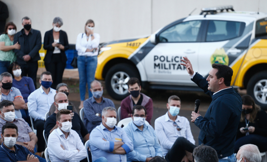 Governador Carlos Massa Ratinho Junior inaugura sede do 21º Batalhão da Polícia Militar de Francisco Beltrão. Foto: Jonathan Campos/AEN